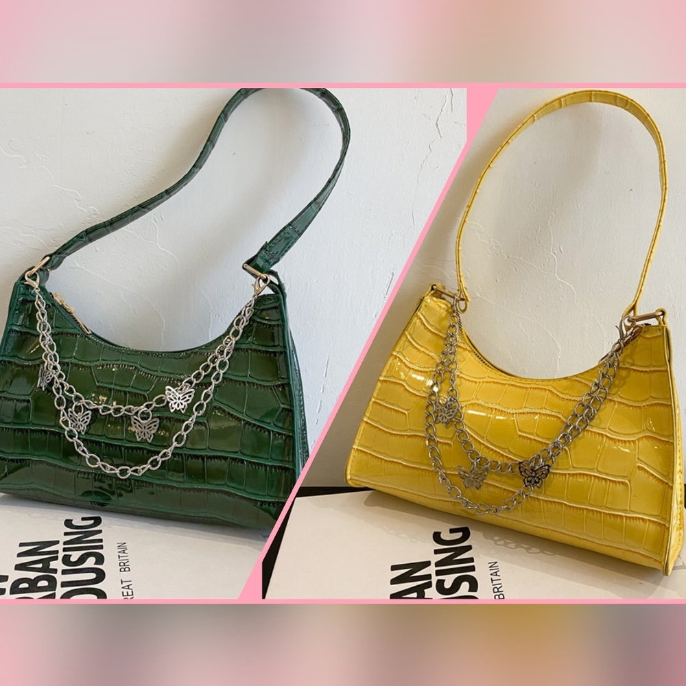 Jelly Stone Pattern Shoulder Handbag